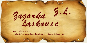 Zagorka Lasković vizit kartica